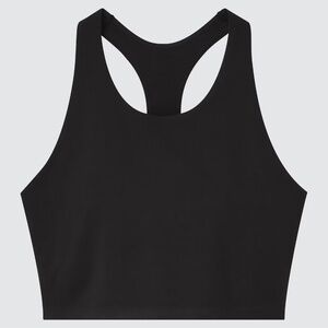 Uniqlo Activewear Racerback Wireless Bra Cropped Top in Black Women's Size XS